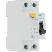 BG Fortress Double Pole RCD 30mA Type A 63A