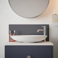 Charcoal Glass Bathroom Splashback - 600 x 250mm