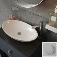 Clear Fluted Glass Bathroom Splashback with Chrome Caps - 600 x 250mm