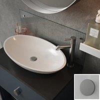 Clear Fluted Glass Bathroom Splashback with Satin Chrome Caps - 600 x 250mm