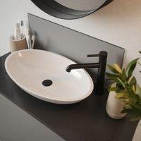 Matt Grey Glass Bathroom Splashback - 600 x 250mm