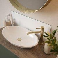 Matt White Glass Bathroom Splashback - 600 x 250mm