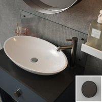 Clear Fluted Glass Bathroom Splashback with Bronze Caps - 500 x 250mm