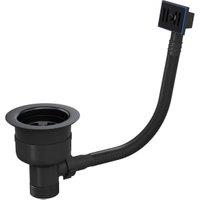 Top-Fix 90mm Basket Strainer Kitchen Sink Waste with Overflow - Matt Black