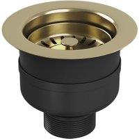 Top-Fix 90mm Basket Strainer Kitchen Sink Waste - Brushed Brass