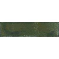 Wickes Arabella Green Gloss Ceramic Wall Tile - 300 x 75mm - Sample