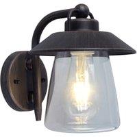 Lutec IP44 Cate Wall Light - Black Rust