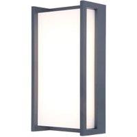 Lutec IP54 Qubo Integrated LED Wall Light - Grey
