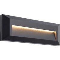 Saxby IP65 Brecon Rectangle Integrated LED Wall Light - Black