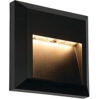 Saxby IP65 Brecon Square Integrated LED Wall Light - Black