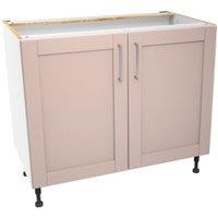 Wickes Ohio Dusky Pink Shaker Base Unit - 1000mm