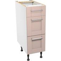 Wickes Ohio Dusky Pink Shaker Drawer Unit - 300mm