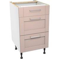 Wickes Ohio Dusky Pink Shaker Drawer Unit - 500mm