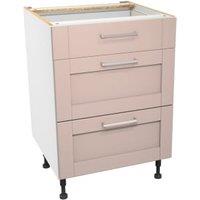 Wickes Ohio Dusky Pink Shaker Drawer Unit - 600mm