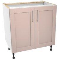 Wickes Ohio Dusky Pink Shaker Base Unit - 800mm
