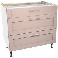 Wickes Ohio Dusky Pink Shaker Drawer Unit - 900mm