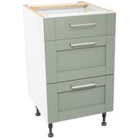 Wickes Ohio Reed Green Shaker Drawer Unit - 500mm