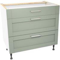 Wickes Ohio Reed Green Shaker Drawer Unit - 900mm