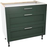 Wickes Ohio Forest Green Shaker Drawer Unit - 900mm