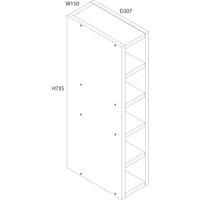Wickes Ohio Hazy Blue 150mm Wine Rack