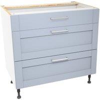 Wickes Ohio Hazy Blue Shaker Drawer Unit - 900mm