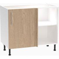 Wickes Orlando Scandi Oak Slab Corner Base Unit - 1000mm