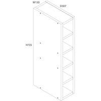 Wickes Orlando Gloss Stone 150mm Wine Rack