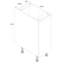 Wickes Orlando Gloss Stone Shaker Base Unit - 300mm