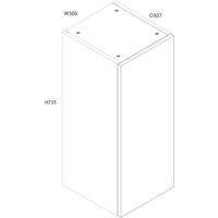 Wickes Orlando Gloss Stone Shaker Wall Unit - 300mm