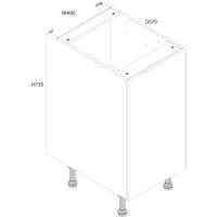 Wickes Orlando Gloss Stone Shaker Base Unit - 400mm