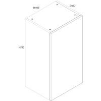 Wickes Orlando Gloss Stone Shaker Wall Unit - 400mm