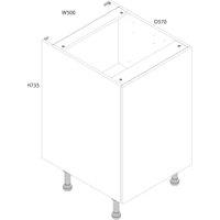 Wickes Orlando Gloss Stone Shaker Base Unit - 500mm