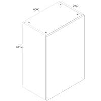 Wickes Orlando Gloss Stone Shaker Wall Unit - 500mm