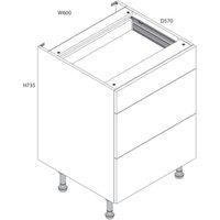 Wickes Orlando Gloss Stone Shaker Drawer Unit - 600mm