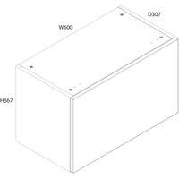 Wickes Orlando Gloss Stone Shaker Narrow Wall Unit - 600mm