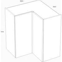 Wickes Orlando Gloss Stone L-Shape Corner Wall Unit - 625mm