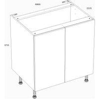 Wickes Orlando Gloss Stone Shaker Base Unit - 800mm