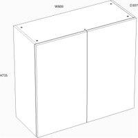 Wickes Orlando Gloss Stone Shaker Wall Unit - 800mm