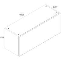 Wickes Orlando Gloss Stone Shaker Narrow Wall Unit - 900mm
