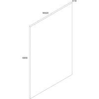 Wickes Orlando Gloss Stone 18mm Decor Base End