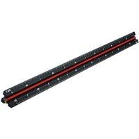 Faithfull Prestige Black Aluminium Triscale Engineer Rule - 300mm