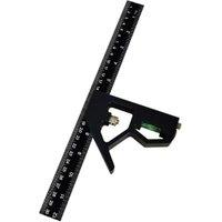 Faithfull Prestige Black Aluminium Combination Square - 300mm / 12in