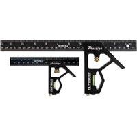 Faithfull Prestige Black Aluminium Combination Square Twin Pack - 150mm / 300mm