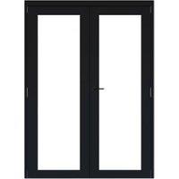 Rohden Black Fully-Finished 1 Light Internal French Door Set - 2010 x 1604mm