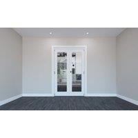 Rohden White Primed 1 Light Internal French Door Set - 2010 x 1452mm