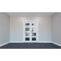 Rohden White Primed 4 Light Internal French Door Set - 2010 x 1604mm