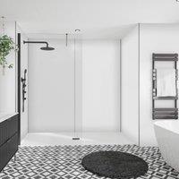 Wetwall Alloy Glacier White Single Shower Panel - 2440 x 900 x 4mm