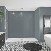 Wetwall Alloy Storm Blue Single Shower Panel - 2440 x 900 x 4mm