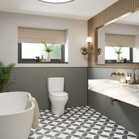 Wetwall Alloy Battleship Grey Single Shower Panel - 2440 x 900 x 4mm