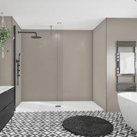 Wetwall Alloy Terra Grey Single Shower Panel - 2440 x 600 x 4mm